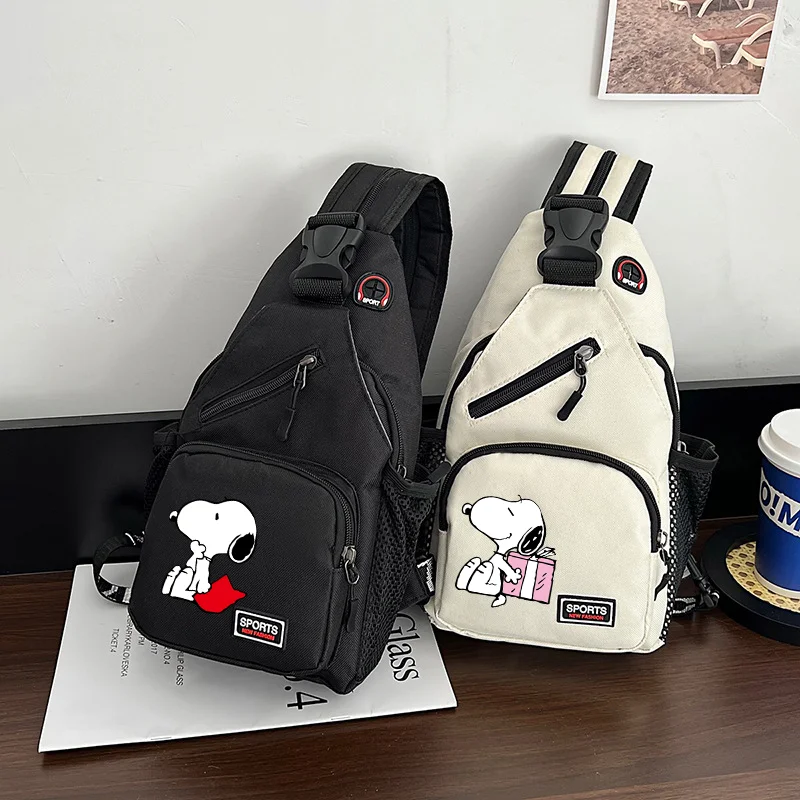 Snoopy Druck Brust Paket Schulter Umhängetasche Große Kapazität Outdoor Sport Freizeit Kleine Schulter Taschen Radfahren Rucksack