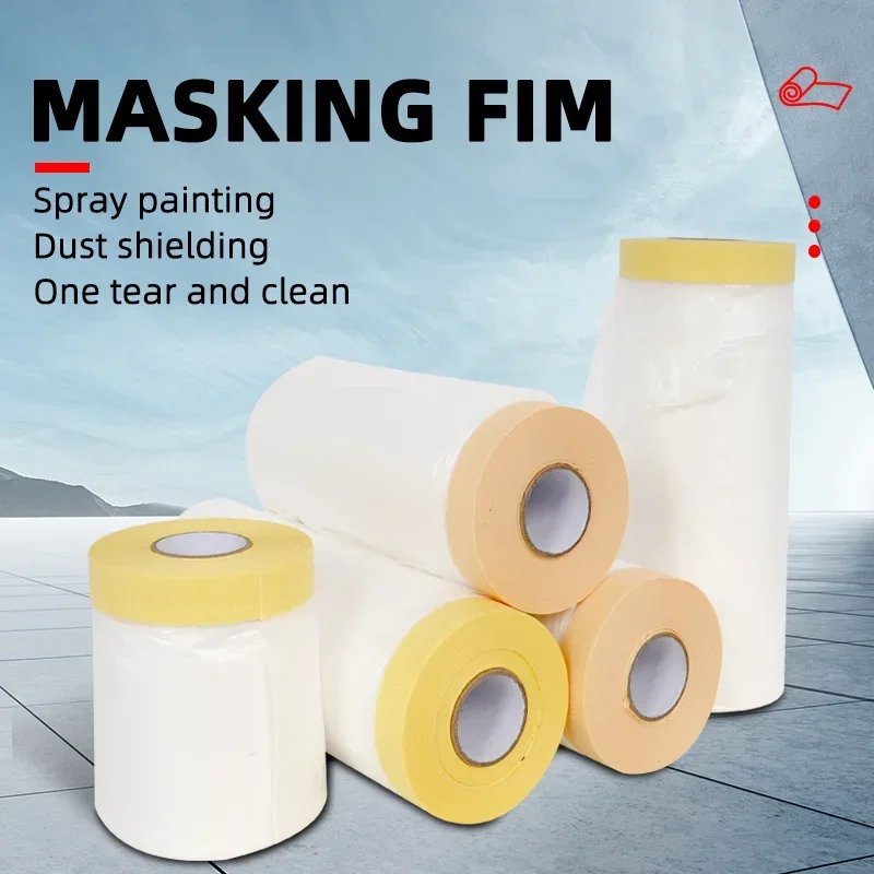 Soft Plastic Masking Film for Painting Dustproof Translucent Assorted Masking Paper for Automotive Furniture Sheet Covering