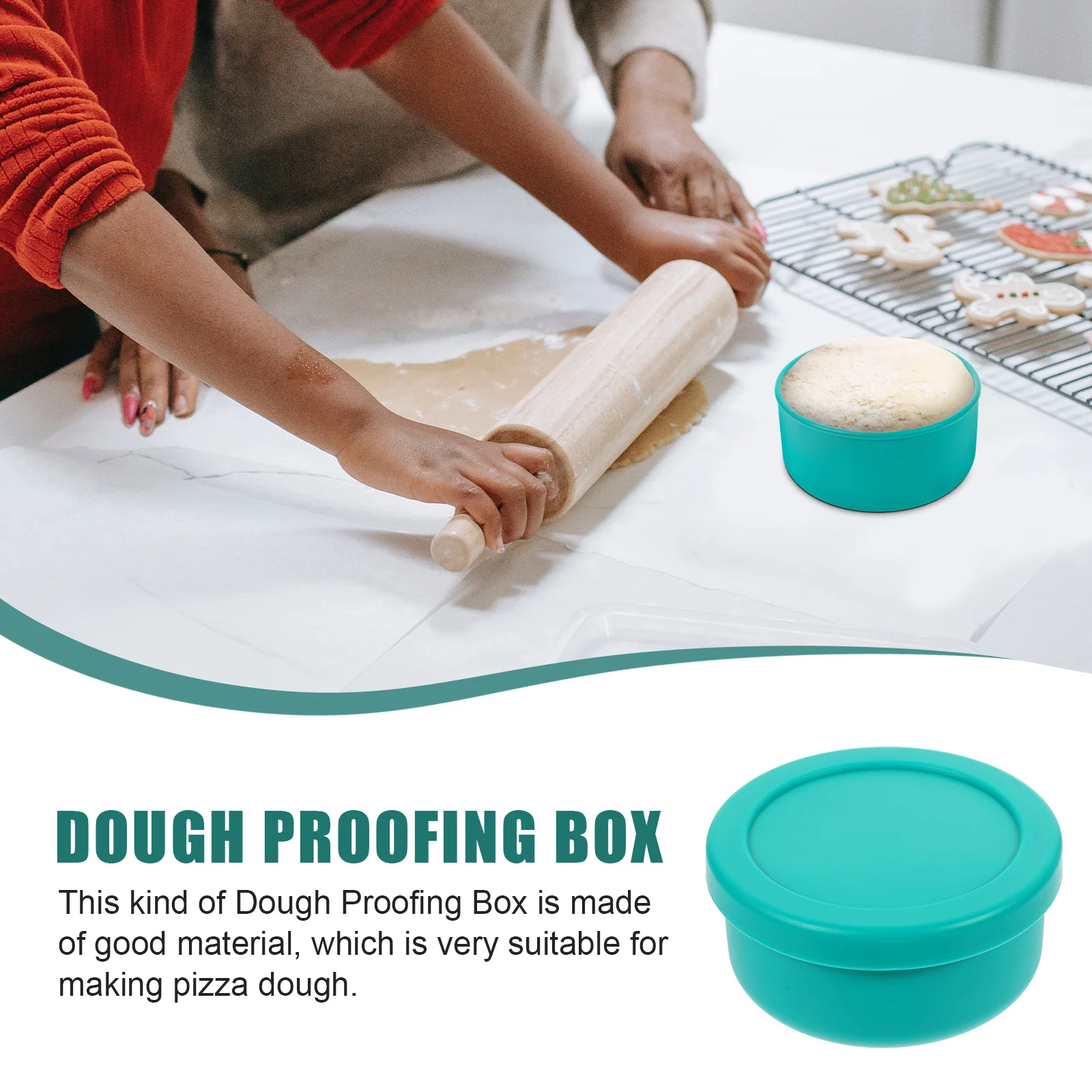 

Reusable Household Dough Container Silicone Pizza Proofing Box Airtight Leakproof Compact Dough Bowl Food Storage Multi-Function