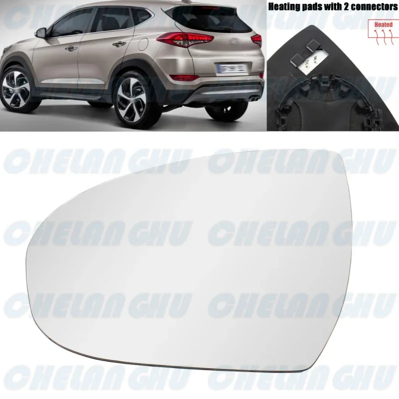 Para hyundai tucson 2016 2017 2018 lado esquerdo aquecido espelho traseiro de vidro acessórios do carro 87611-d3400
