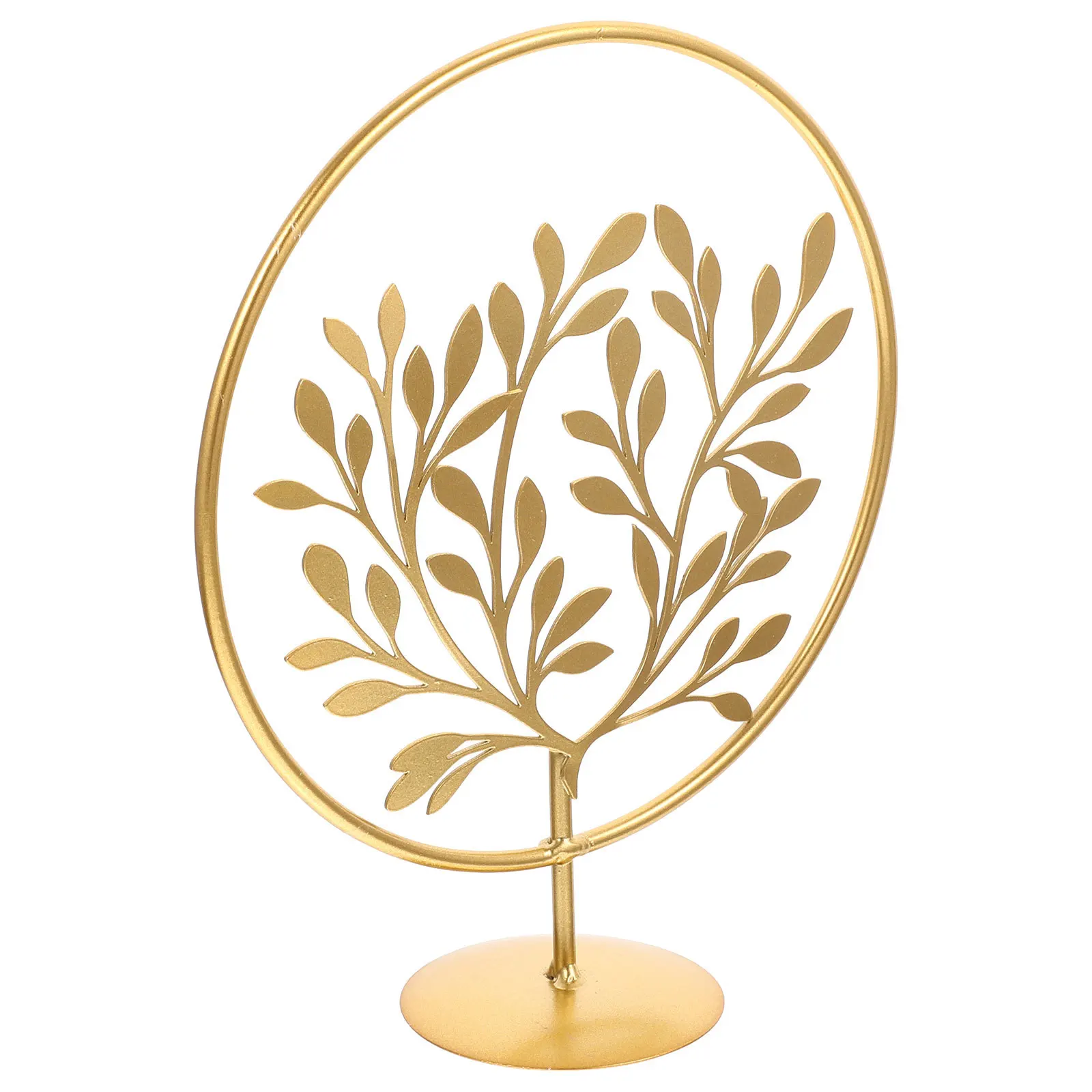 

Golden Desktop Decoration Modern Metal Table Ornament Living Room Garden Yard Art Creative Tabletop Decor