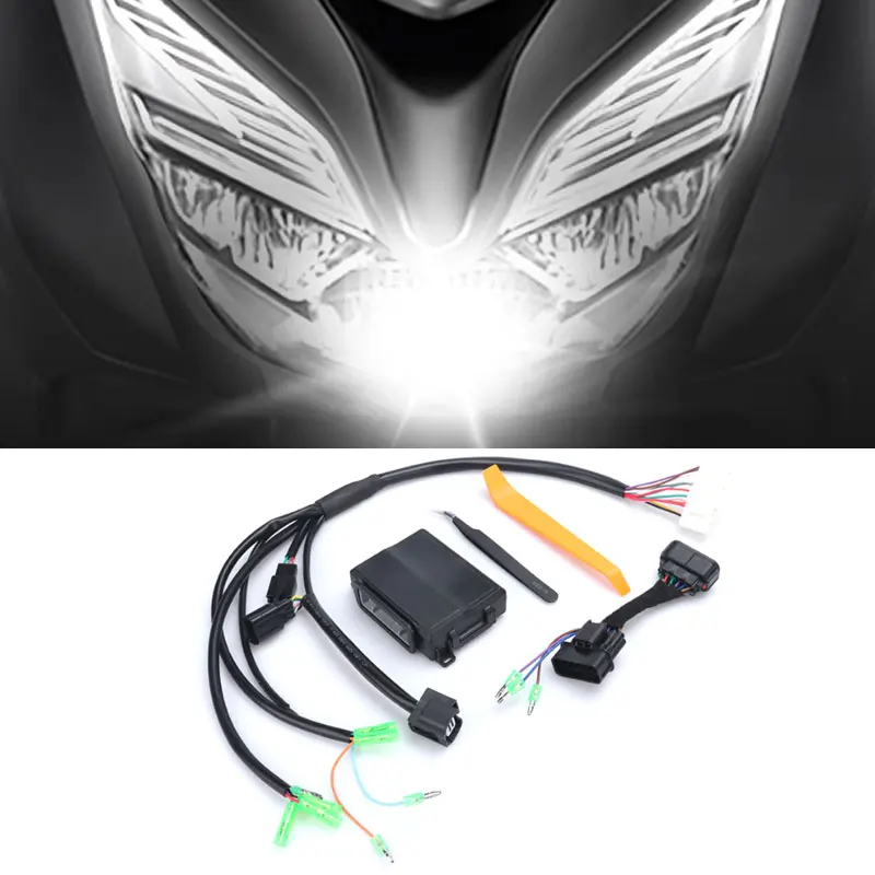 

Motorcycle ESS Emergency Brake Light Double Flashing Overtaking Width Indicator Light Wire Harness Kit For Honda NSS 350 NSS350