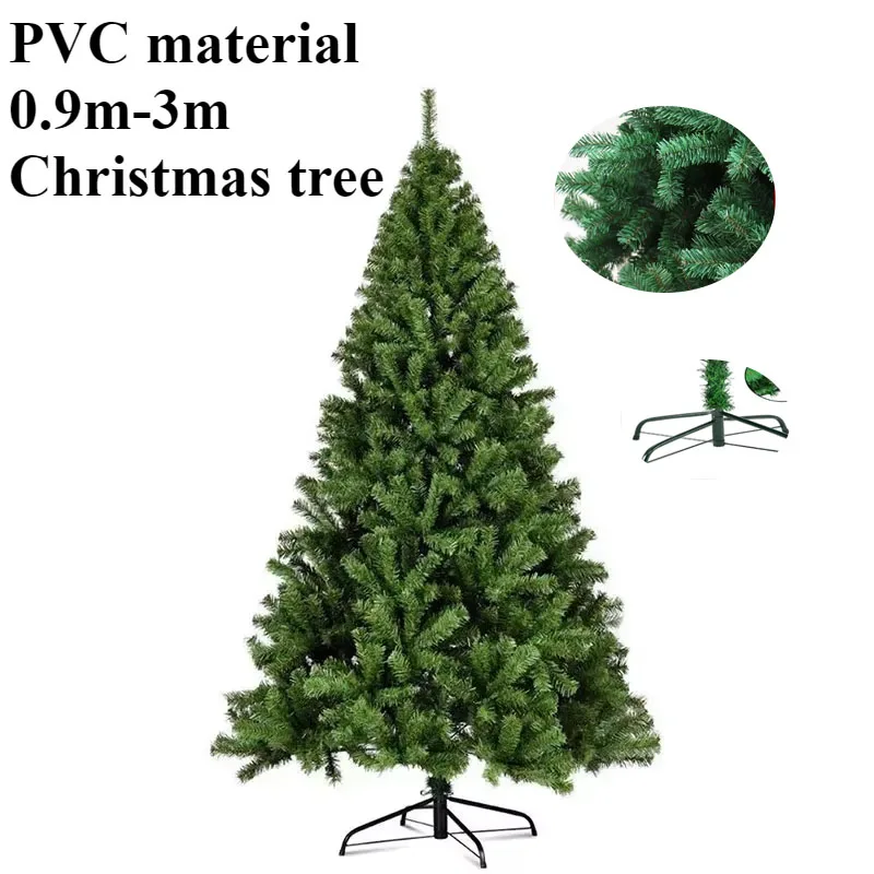 Artificial Christmas Tree Encrypted Pvc Fir Christmas Atmosphere Decorative 90cm-300cm Indoor And Outdoor Christmas Tree 2024