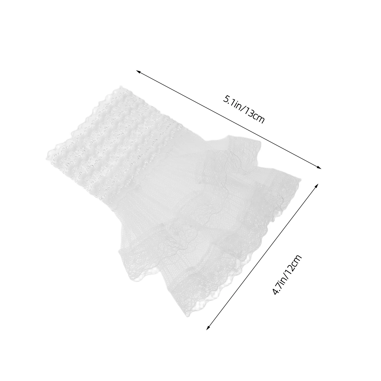 2 قطعة الأصفاد الزخرفية النسائية الدانتيل متوهج كم ملحقات انفصال شبكة كشكش الكفة القبعات العالية للبلوزات فساتين كم وهمية