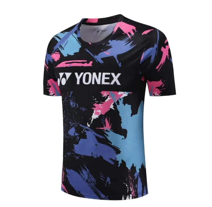 Yonex-ropa de bádminton para hombre y mujer, camisetas transpirables de secado rápido que absorben el sudor, camisetas de manga corta