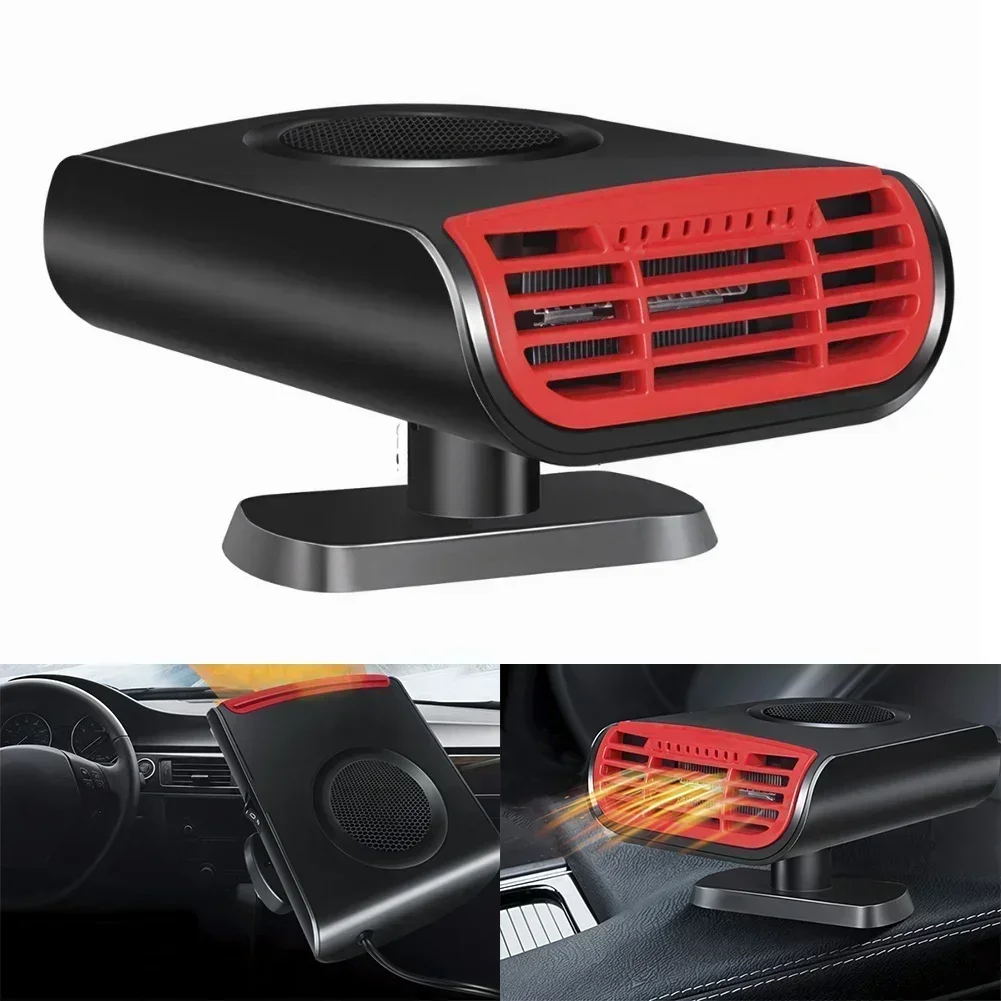 

For Camping For Travel Car Defrost Heater ABS Material Sturdy Copper Wire Plug-in Operation Self-adhesive Pad Included