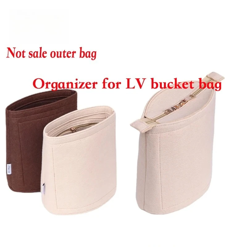 

Bag Insert Organizer for LV Bucket GM Monogram Designer Bag,Round Bags Inner Liner Accessories Support Customization