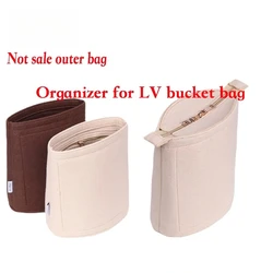 Bag Insert Organizer for LV Bucket GM Monogram Designer Bag,Round Bags Inner Liner Accessories Support Customization