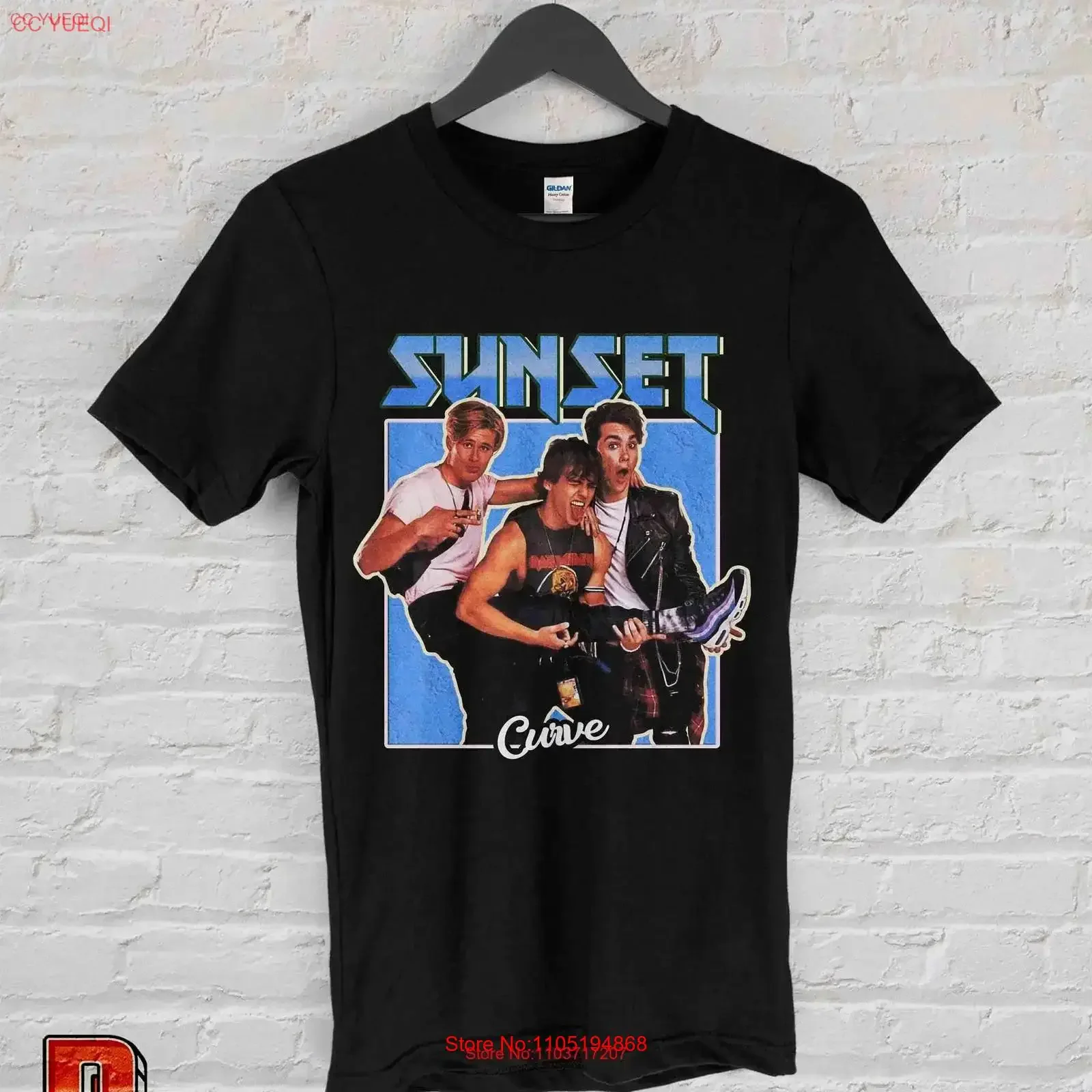 Sunset Curve shirt Julie And The Phantoms Band T black white vintage Washed Unisex homme Versatile Comfortable Casual fashion