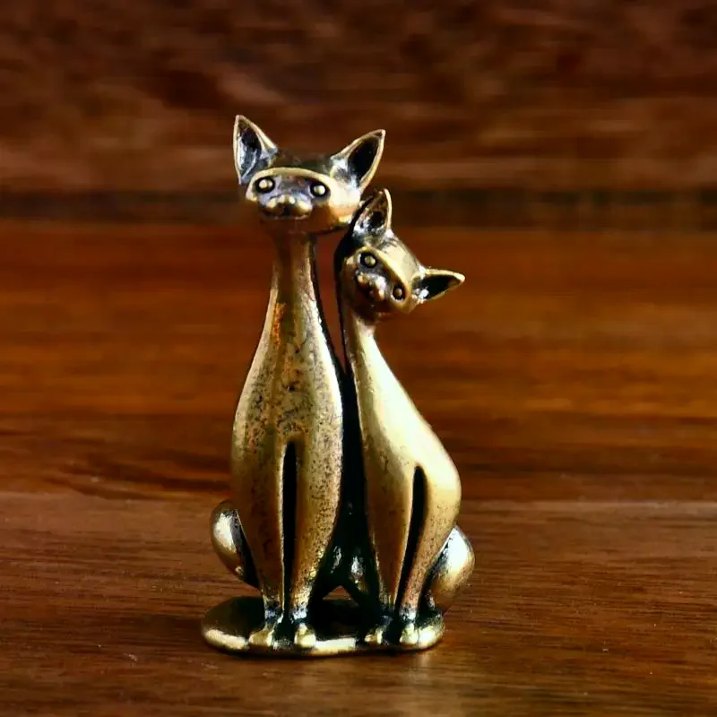 ประติมากรรมรูปแมวคู่ทำจากทองเห - Art Craft Cat บทวิจารณ์และราคา