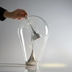 Retro Glass Desk Lamp Industrial Style LED Bedside Table Lamp with Touch Switch for Study Living Room Bedroom Home Decorations