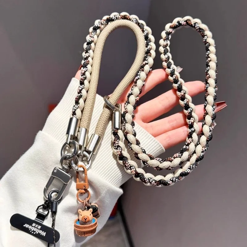 حبل هاتف Kpibara Titanium باللون الأصلي، نمط كروس عالي الجودة، حزام متعدد الوظائف مضاد للفقدان