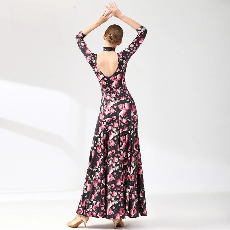 ที่กําหนดเองผู้ใหญ่โมเดิร์นเต้นรํากระโปรง S9075 มาตรฐานแห่งชาติเสื้อผ้าเต้นรําละตินฝึกชุด