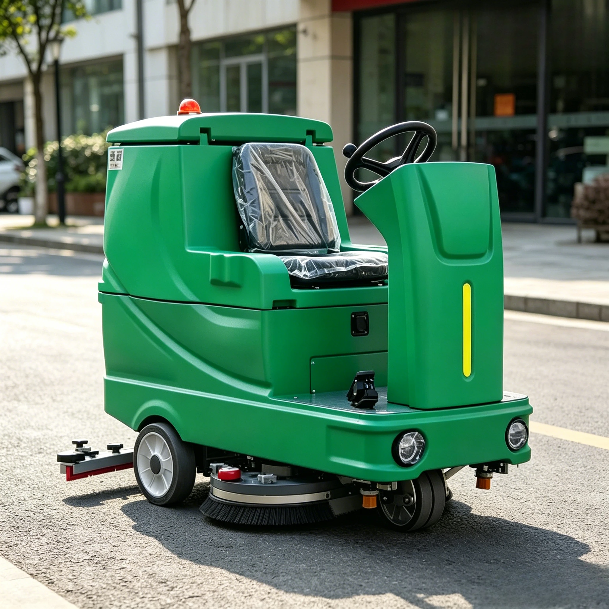 17 Inch Scrubber Walk Behind Floor Cleaning Machine with Squeegee for Concrete Tile Floor Customized