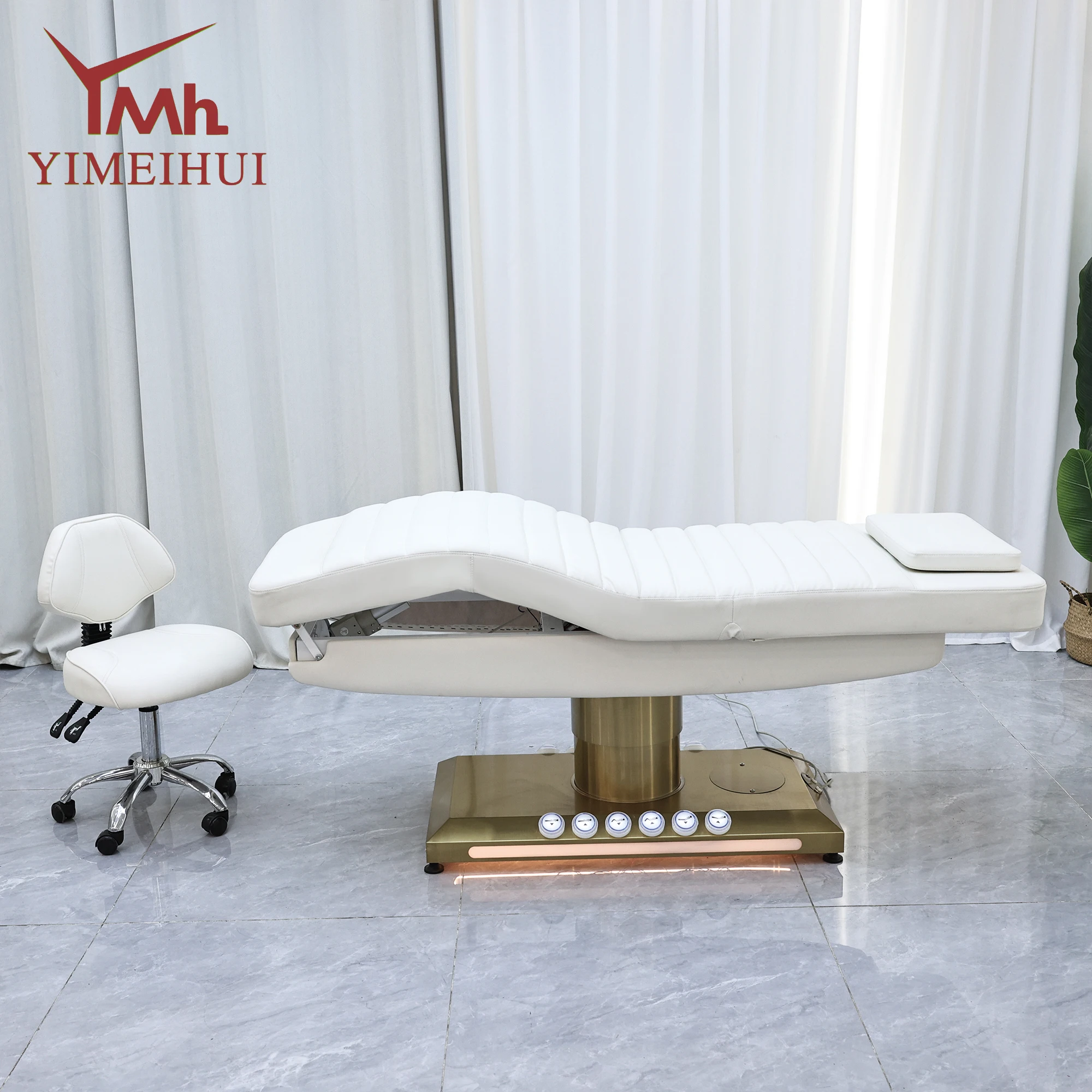 سرير تدليك كهربائي قابل للتعديل بـ 3 محركات لتجميل الرموش على الوجه لعلاج التجميل والمنتجعات الصحية في صالونات التجميل #2