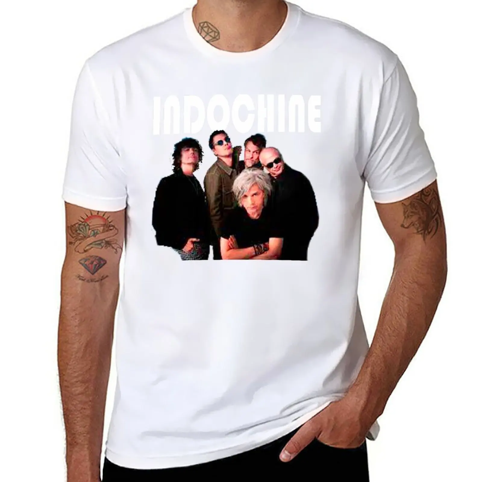 New indochine T-Shirt boys white t shirts black t shirts Short sleeve tee graphics t shirt Men's t-shirt