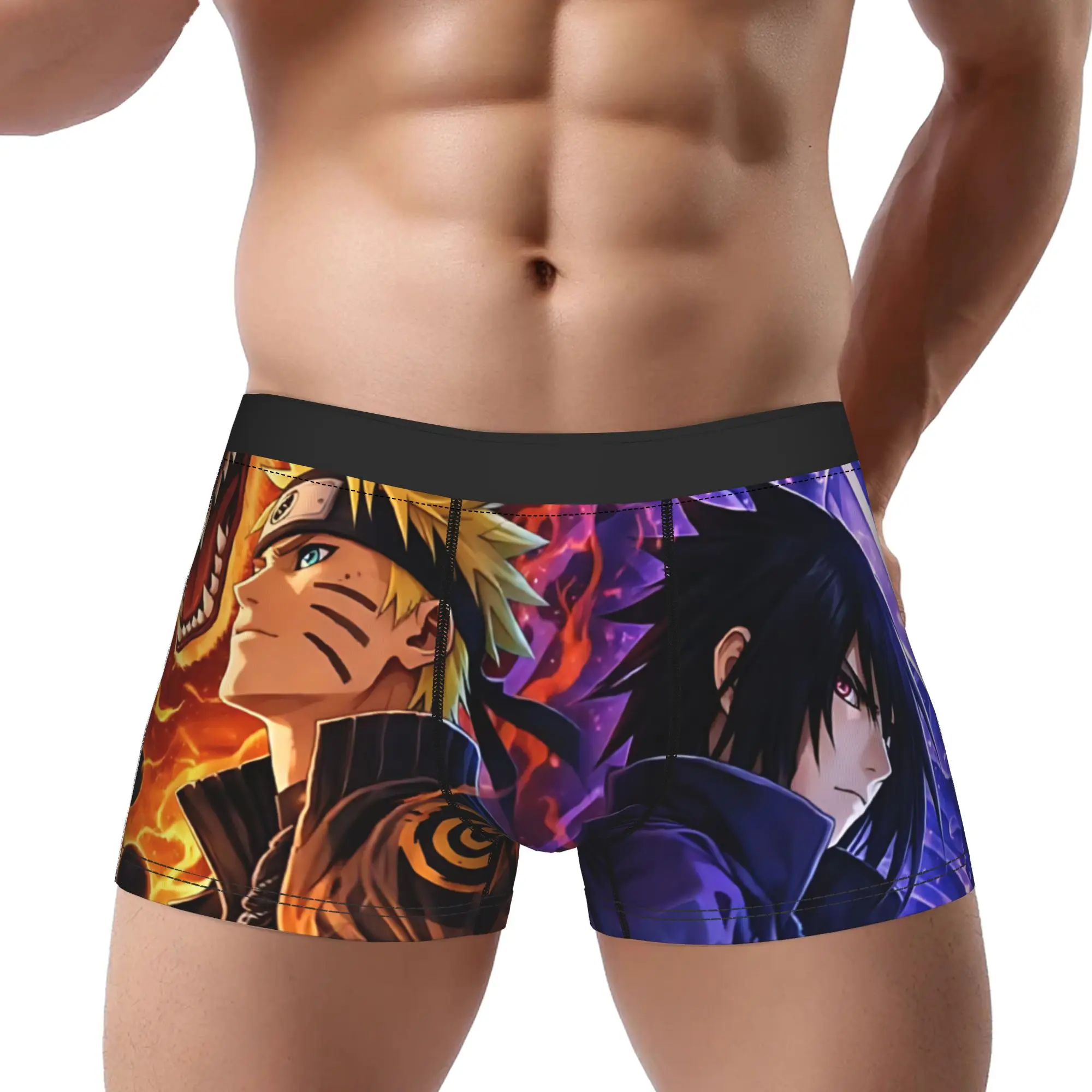 

boxers Naruto anime comic Underpants Homme Panties Men's Underwear Print Shorts Boxer Briefs