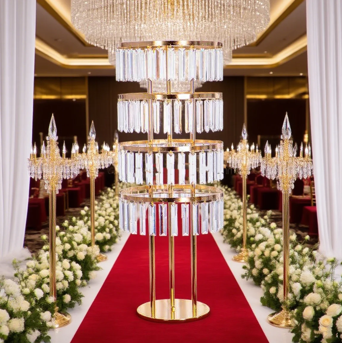 

80-130 см 2-6 шт. f30 Свадебные цветочные композиции Центральные элементы Высокие акриловые бусины Труба Напольный стол Ваза Центральные элементы