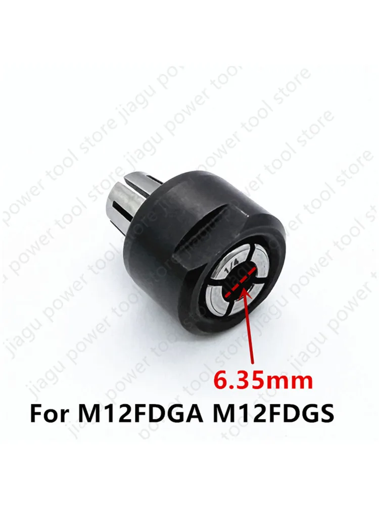 Oryginalna tuleja zaciskowa 1/4 cala (6,35 mm) do frezarki prostej Milwaukee M12FDGA M12FDGS — 2