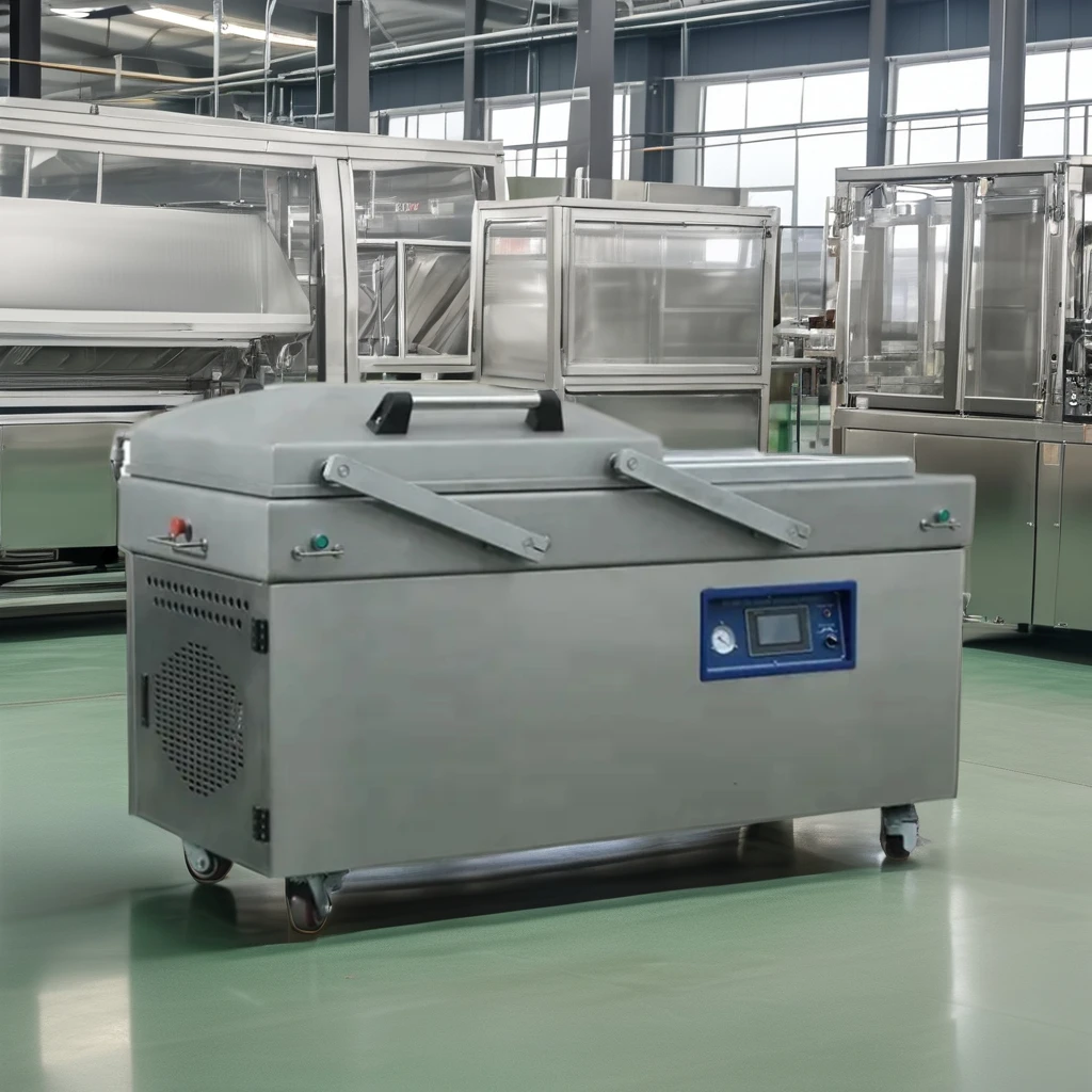 DZ-400/500/600 Double Chamber Vacuum Packing Machine Gas Flush Commercial Food Vacuum Sealer for Storage