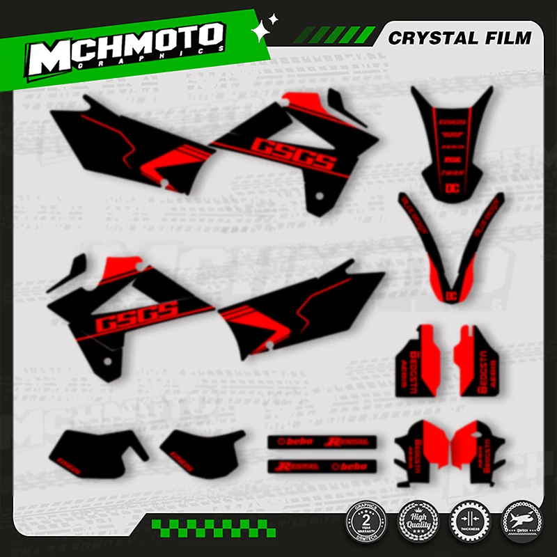 

MCHMFG ForGASGAS GAS GAS 2007 2008 2009 EC Custom Team Graphics Background Decal Stickers Kits 011