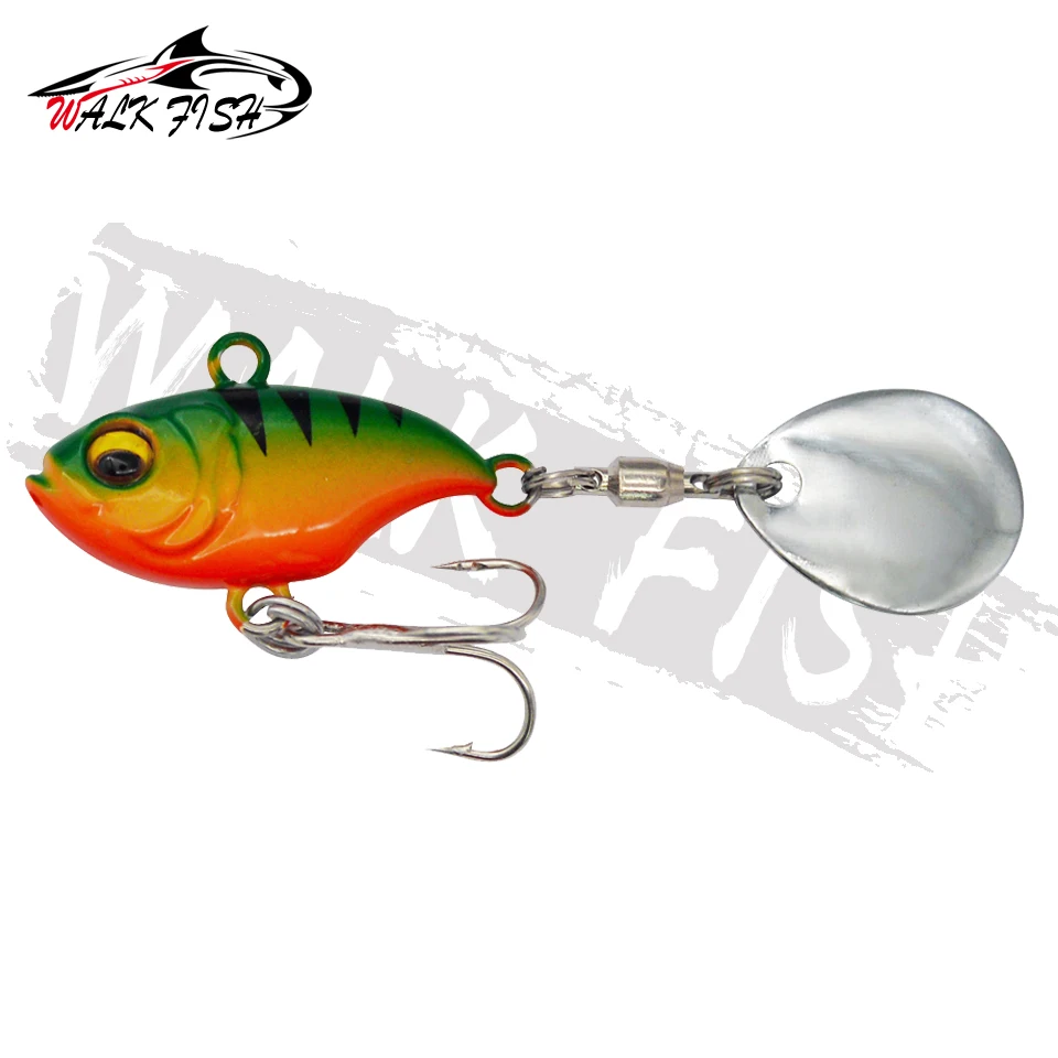 SPAZIERGANG FISCH Neue Schwanz Spinning 14g Balance Rotierenden Metall Jig VIB Vibration Köder Spinner Löffel Sinkende Köder Angelgerät pesca – Detail 14