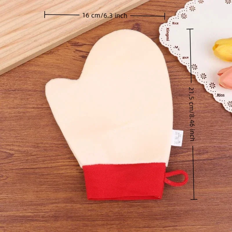 قفاز غسول الجسم قفاز دباغة ذاتي على الوجهين يمنع لزجة الأيدي قضيب سريع الجفاف يتدفقون قفاز ماكياج قضيب