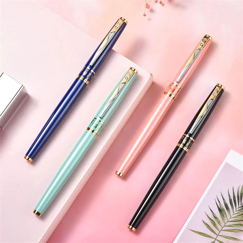 

Hero 1113A 10K Fountain Pen F 0.5MM Nib,Adult Men and Women Fashion Writing and Calligraphy Practice Office Ink Pen Stationery