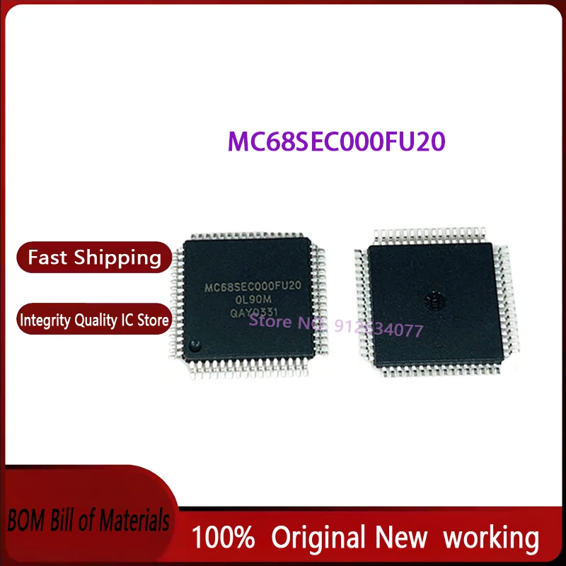 3PCS New MC68SEC000FU20 QFP80 Microcontroller IC chip