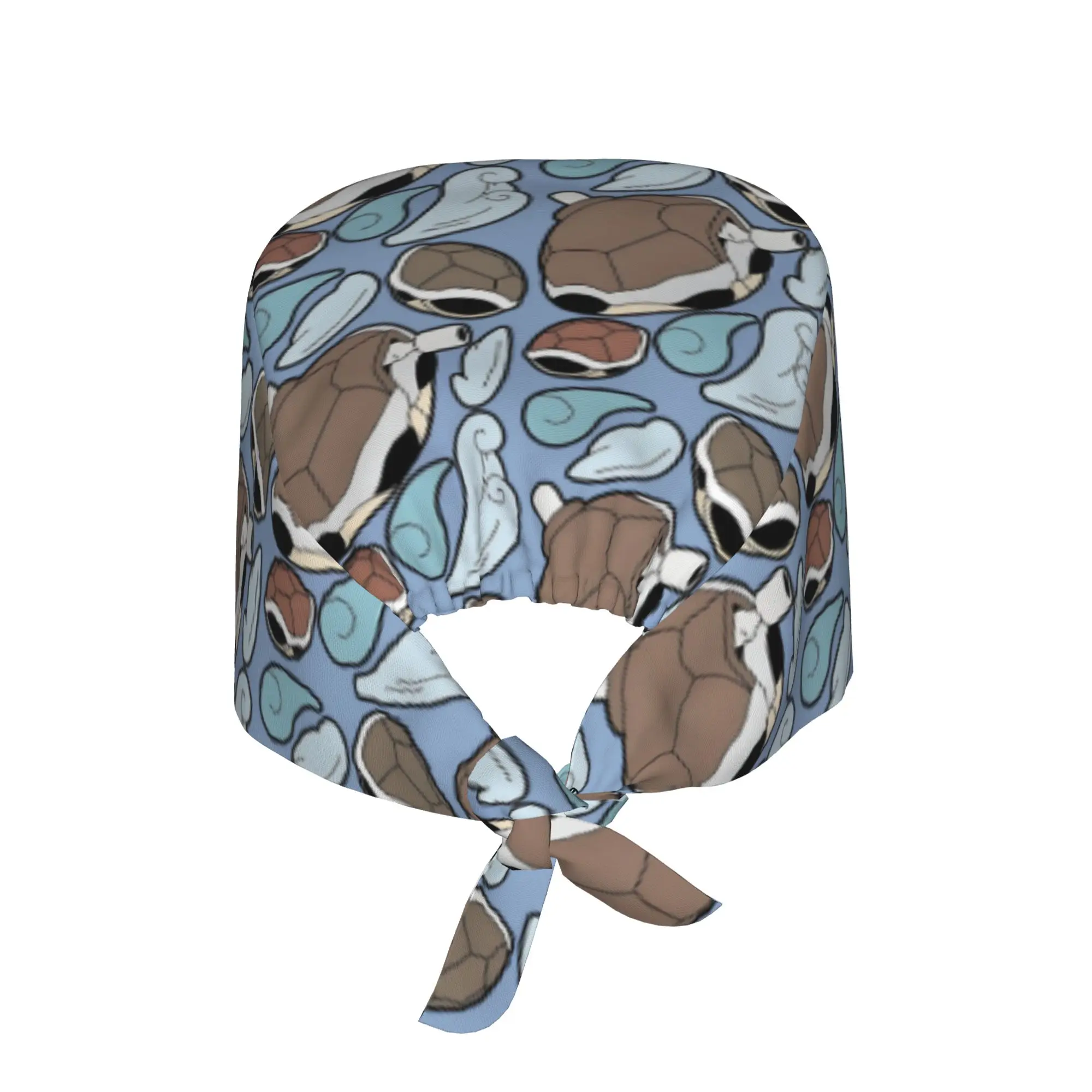 Custom S-Squirtles Turtle Breathable Nursing Work Cap Surgical Scrub Caps Nursing Hair Hats  Work Scrubs Hat  Hospital Pharmacy