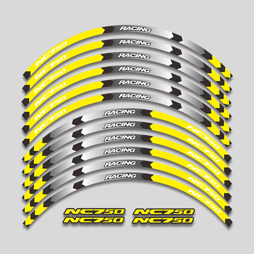 Aksesori motor stiker Hub roda decal Rim garis reflektif Set Untuk HONDA NC750 NC750S NC750X NC 750 X S 750X 750S