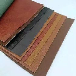 Dark Brown, Black, White Leather Material DIY Hand Leathercraft Frst Layer Cowhide Leather Genuine Leather Wallet Accessories