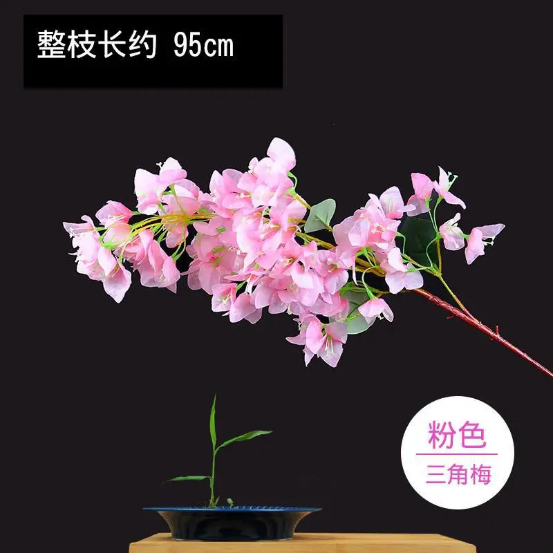 95cm Rayon-Bougainvillea-Zweige Rote Kunstblumen mit Drahtstiel Hochzeitsdekoration 100 Stück – Detail 17