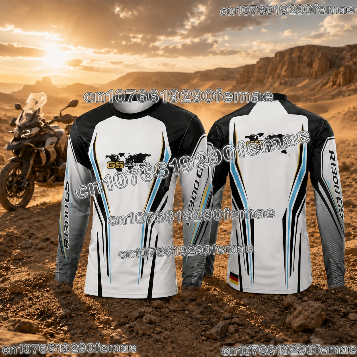 R1300GS Adventure Motorcycle Riding Long Sleeve T Shirt Outdoor Touring Sportswear Breathable Quick Dry Comfortable Casual Top