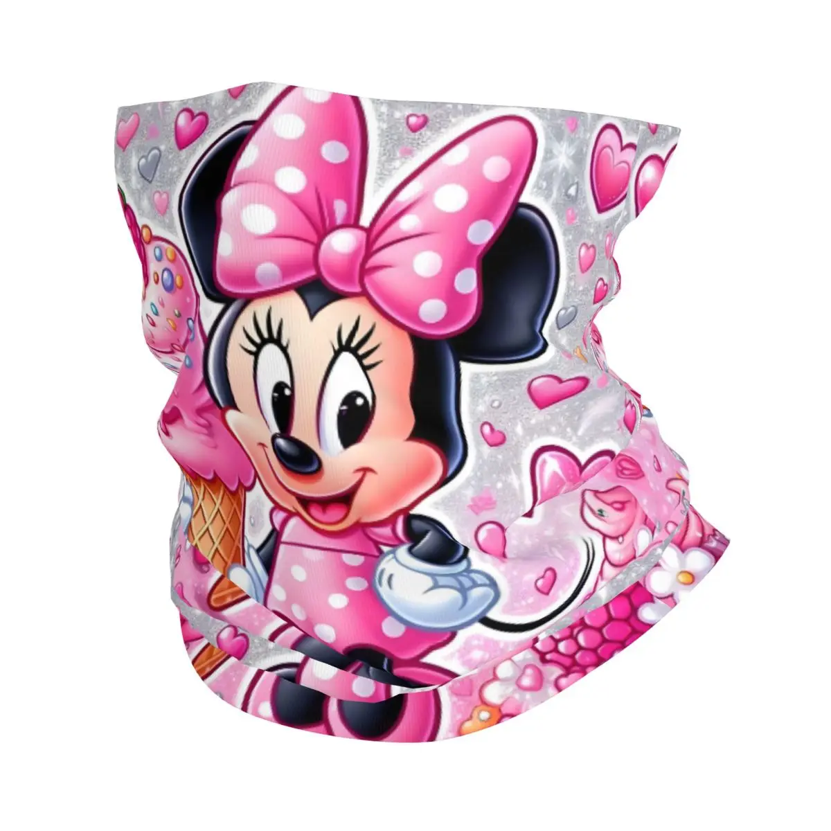 

Бандана на заказ в стиле аниме с Минни Маус, гетры с защитой от ультрафиолета, шарф для лица, чехол для мужчин и женщин, кавайный головной убор с героями мультфильмов, трубка, Балаклава