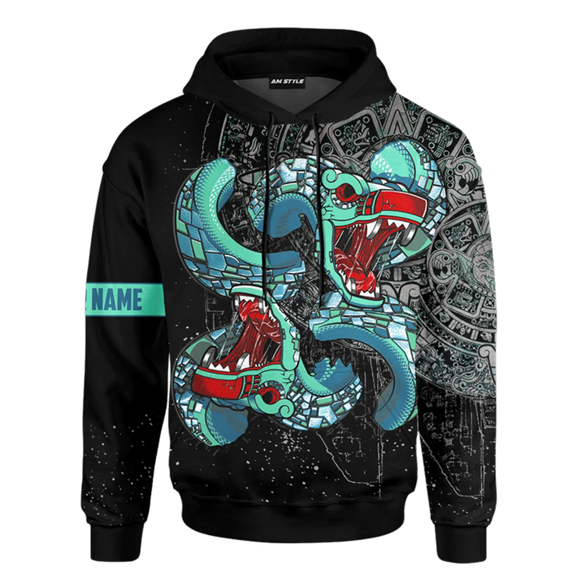 AZTEC DOUBLE QUETZALCOATL MAYA AZTEC CALENDAR CUSTOMIZED 3D Unisex Hoodie Men Sweatshirt Streetwear Zip Pullover Casual Jacket