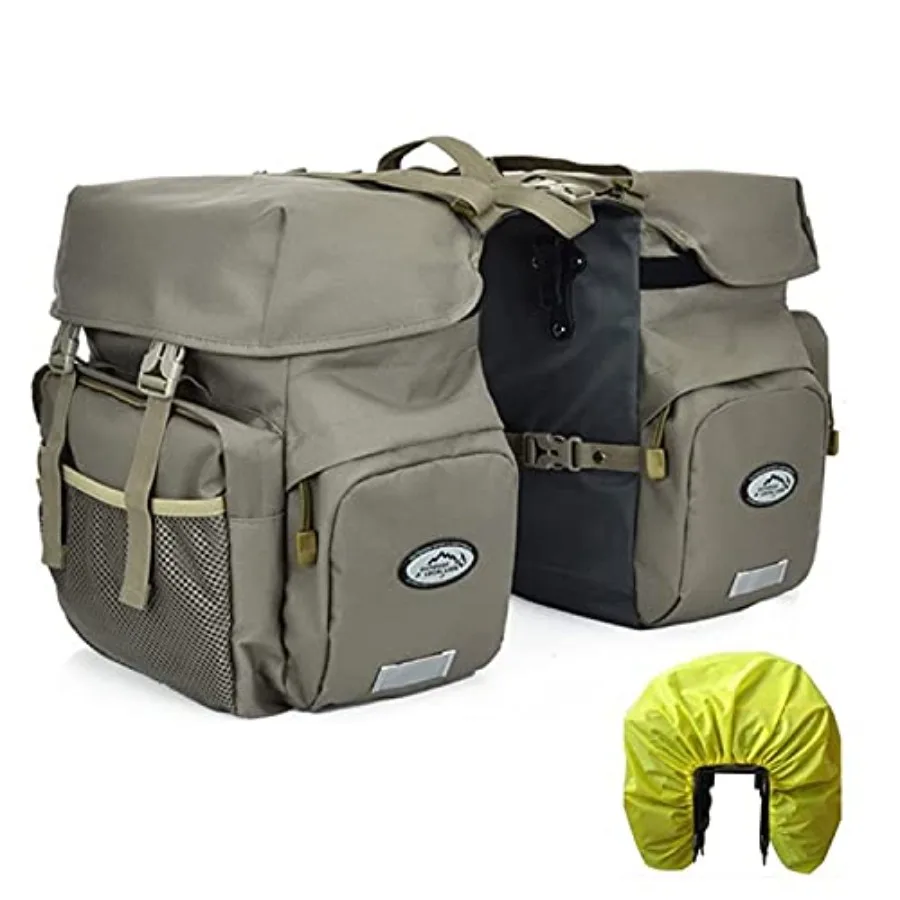 

50L Panniers Bike Bags Waterproof Bike Panniers Made of High-Density 600D Polyester for Durable Use Bike Saddle Bag come with R