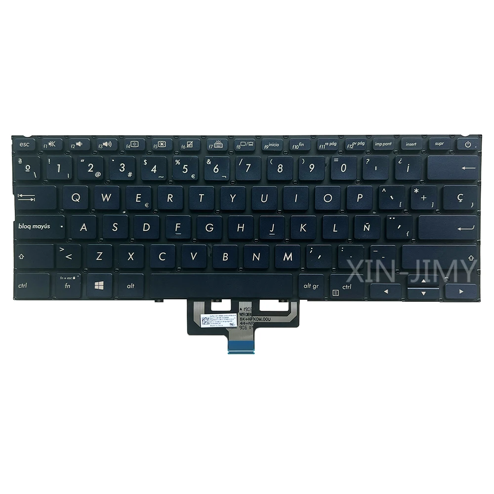 Imagem -05 - Teclado Retroiluminado para Asus Zenbook 14 Ux433f Ux433fa Ux433fc Ux433fn Ux433fl Ux433fq Ux433fac Ux4300 Ux4300f Espanhol