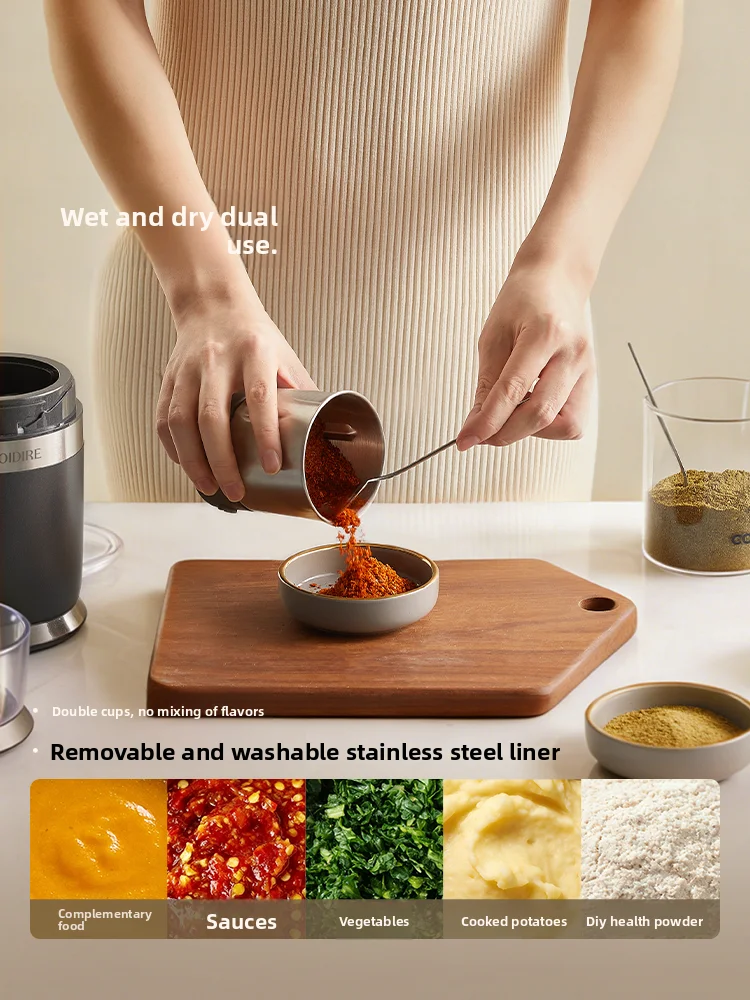 Electric Wet Dry Grinder Machine, Household Super Fine Powder Mill for Chinese Herbal Medicine, Small Home Grinding Crusher view 3