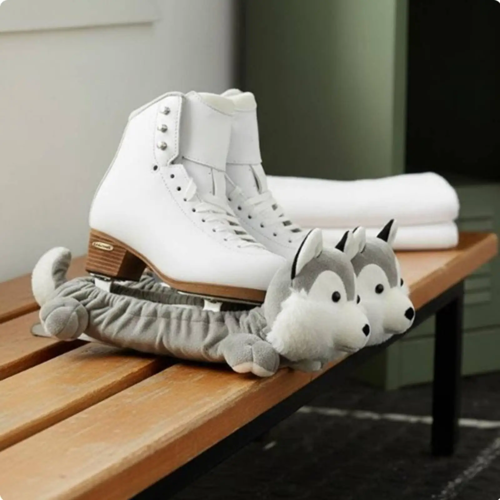 fluffy-skating-cover-animal-design-plush-blade-soaker-universal-elastic-ice-skate-boots-protector-for-artistic-figure-skates