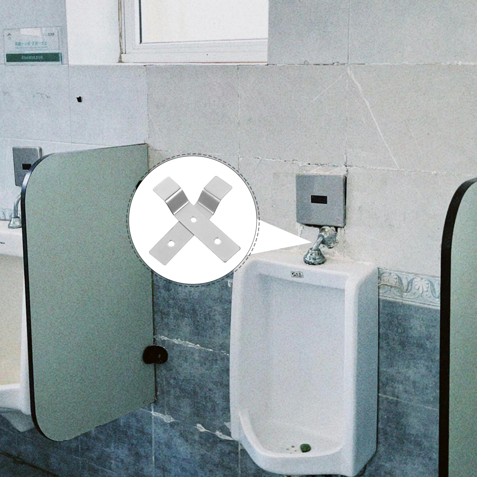 

1 Set Stainless Steel Hook Wall Mounted Bathroom For Small Bathrooms Public Toilets Metal Hanging Urinal Accessory Bathroom