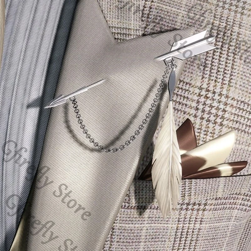 

Брошь Силус, аксессуар для одежды, значок «Любовь и глубокое пространство», изысканные кисточки с перьями, цепочка на булавке, украшение, нагрудник Ambitus, подарок