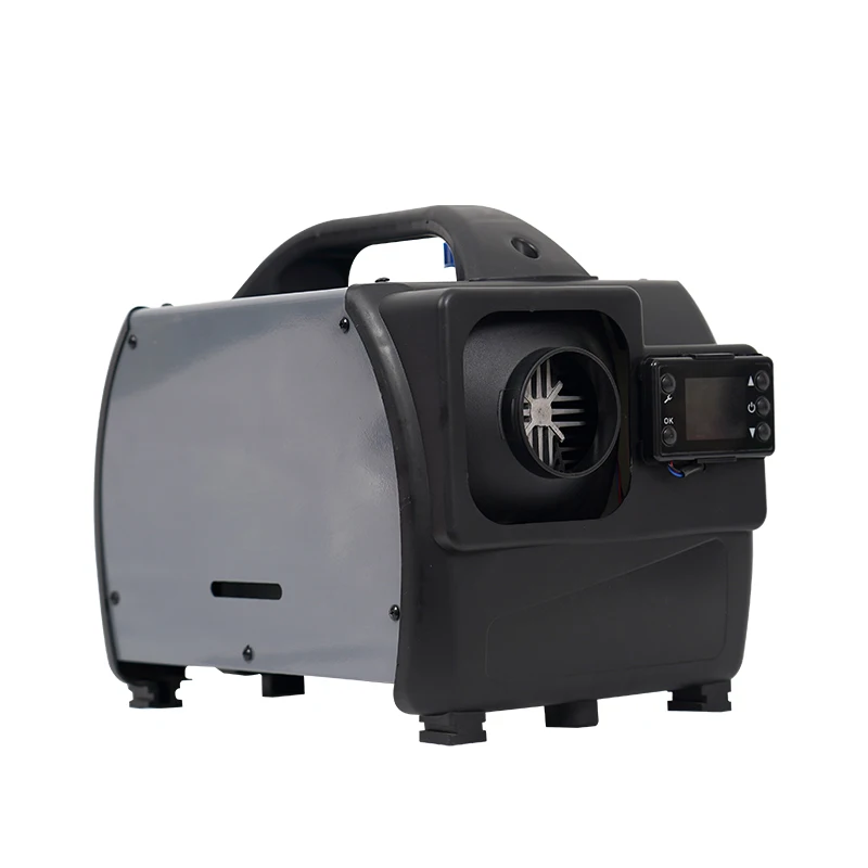 سخان ركن ديزل محمول جديد 2025 - سخان هواء متكامل 5 كيلو وات 12 فولت/24 فولت/220 فولت، تصميم رمادي شديد التحمل للشاحنات