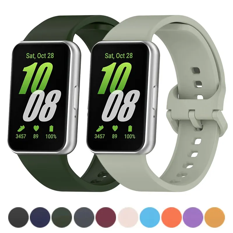 Silicone Strap for Samsung Galaxy Fit3 Band Smart Watch Accessories Sport Rubber Bracelet Official-website Replacement Watchband