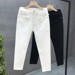 Pantalones vaqueros informales elásticos para hombre, Jeans cómodos de alta calidad, Color sólido, moda clásica, primavera y otoño, 36, novedad de 2023