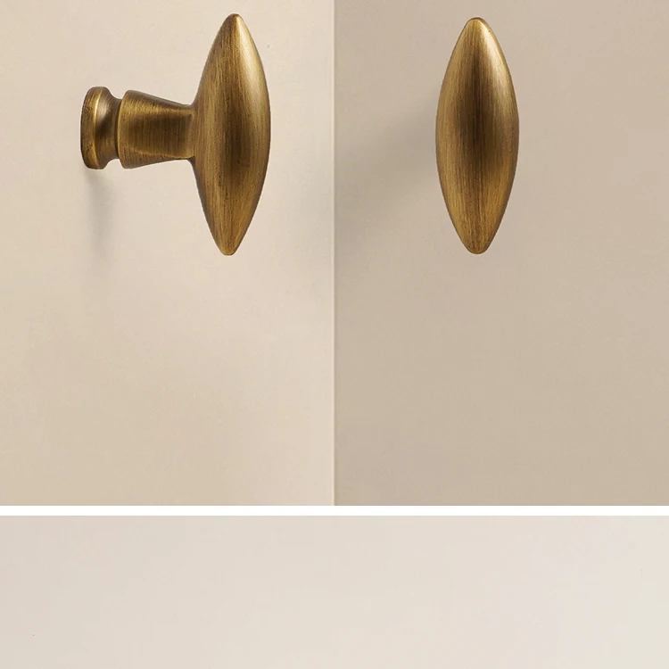 Dooroom Möbelgriffe aus massivem Messing, Vintage-Ovalknöpfe, Schrank-, Kleiderschrank-, Kommode- und Schubladenknöpfe, glatte Oberfläche, langlebig, Großhandel – Detail 10