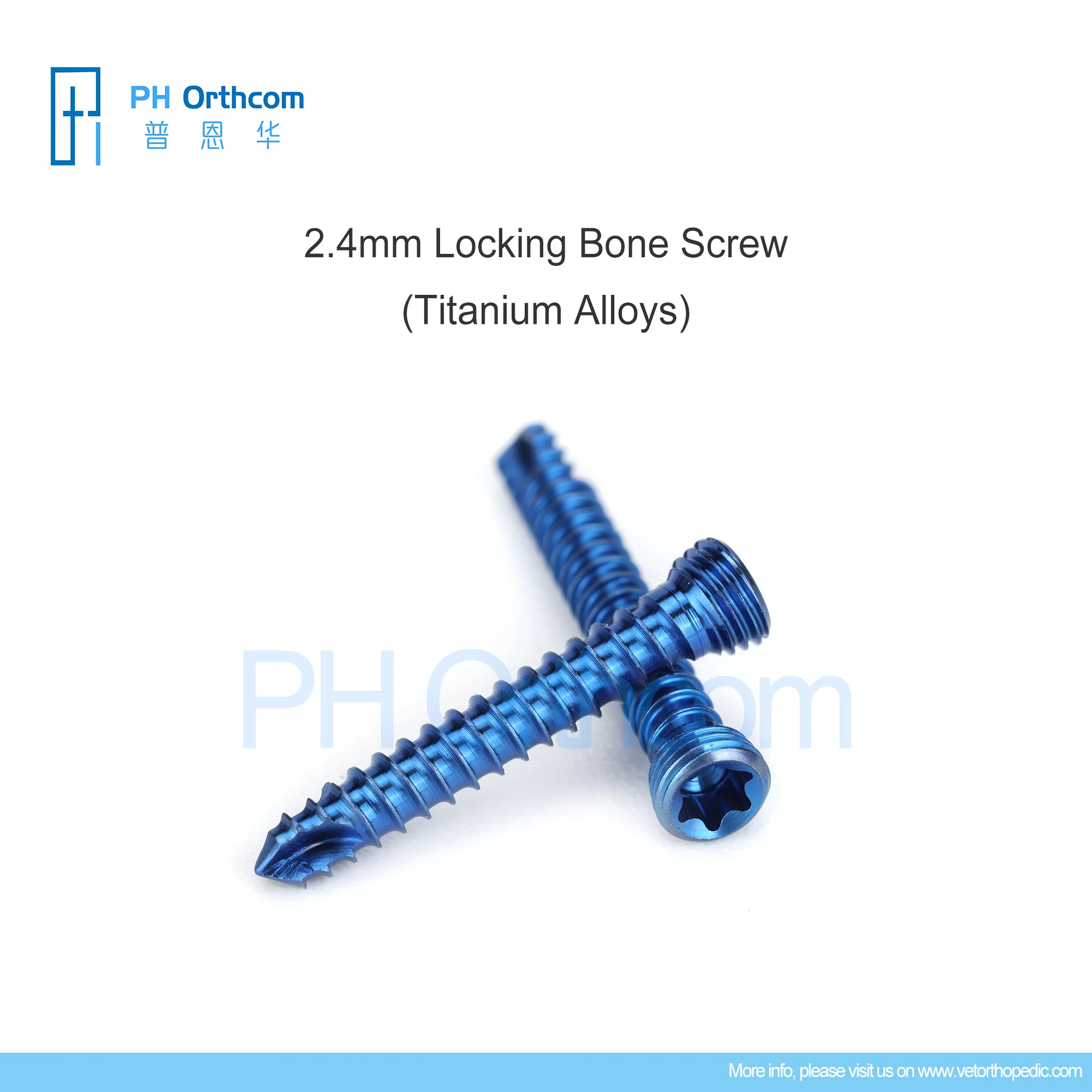 Titanium Alloys 2.4mm Stardrive Head Locking Screws Implant Veterinary Medical Products Mascotas Orthopedic Surgical Instruments