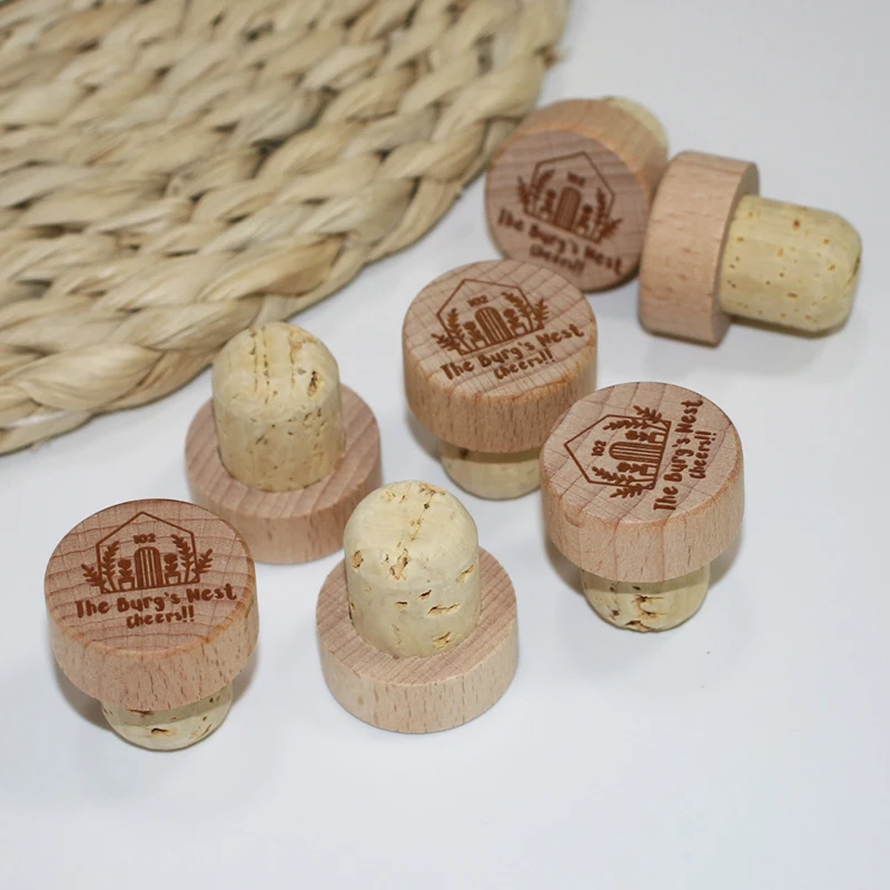 Custom Engraved Wine bottle Wooden Stopper Wedding Decor Wine Cork Bottle Caps Plug Gifts for guests Bridal Shower Gift