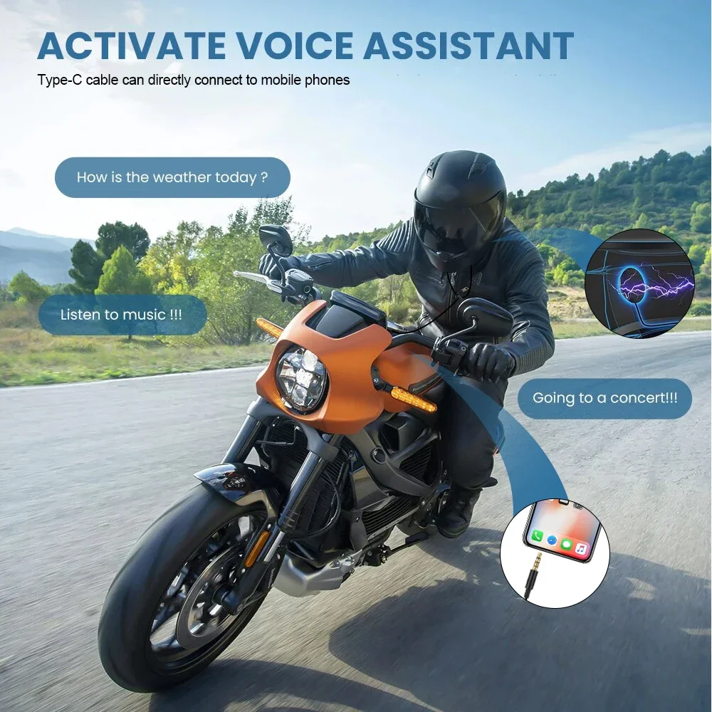 Motorcycle Helmet Headset Headphone Speakers Support Hands Calling Headset with Cable , Universal Racing for Motorcycle