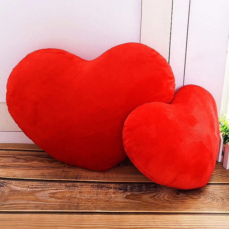 Cute Heart Shaped Plush Pillow Comfortable Love Pillow Sofa Cushion Soft Sleeping Pillow Living Room Decor Valentines Day Gift